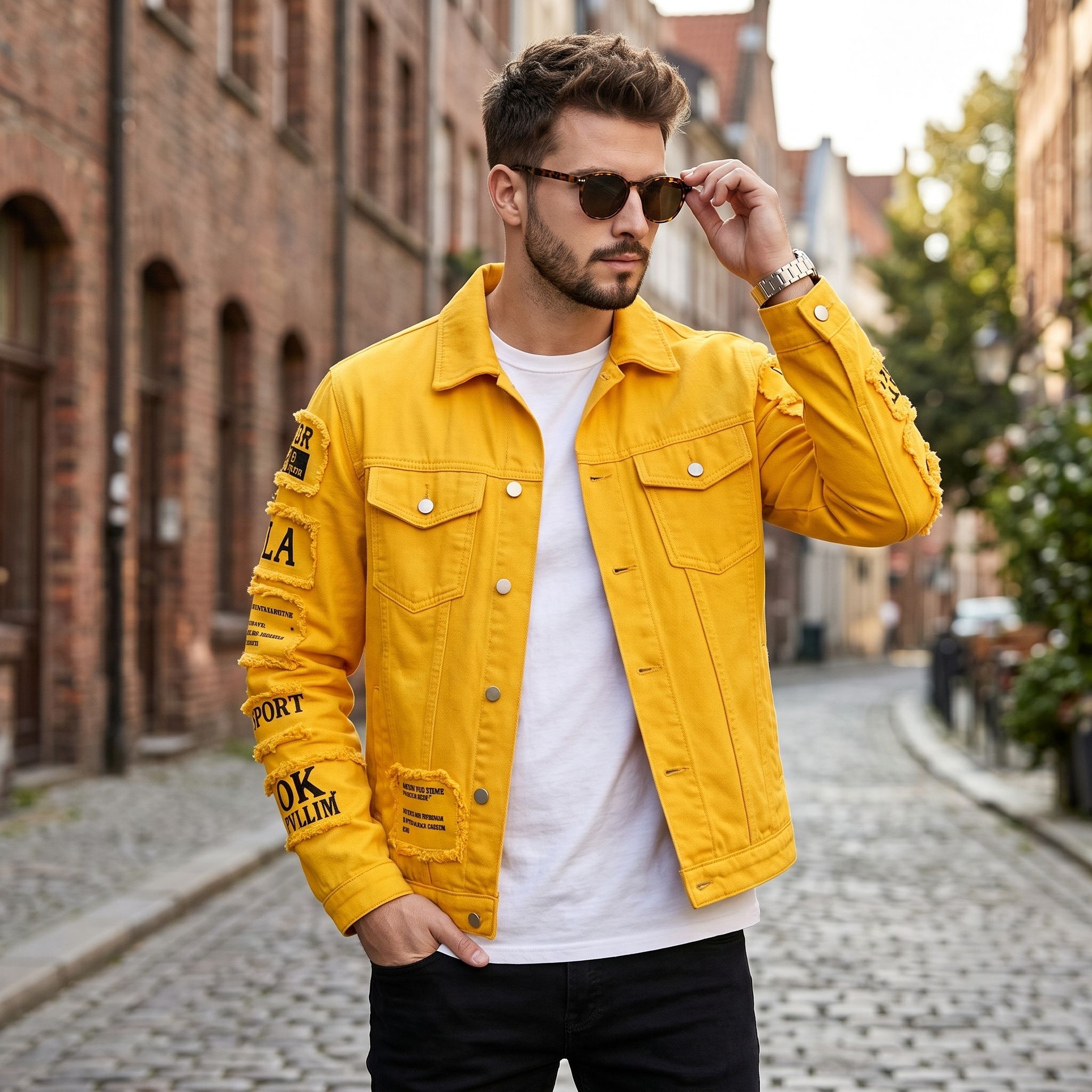European and American Men's De - огляд і ціна Streetwear Brand Denim