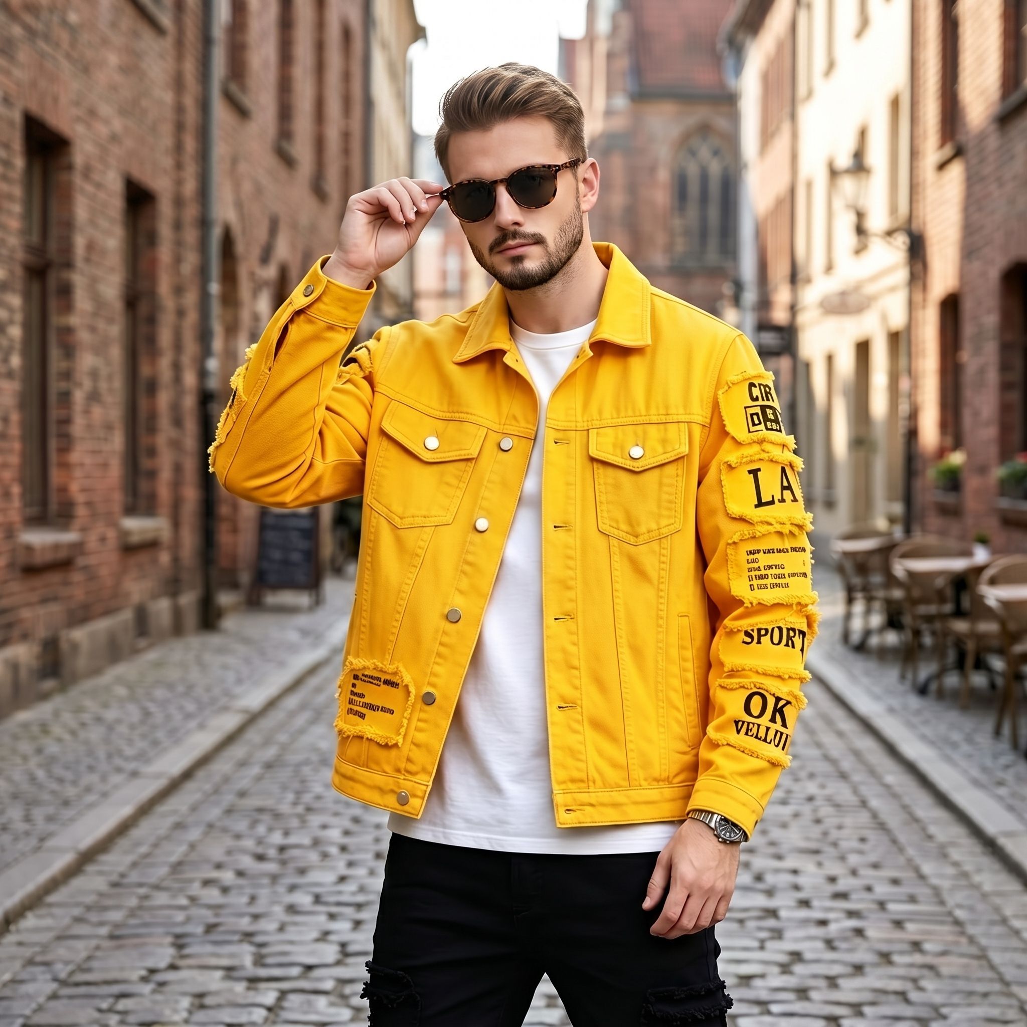 European and American Men's De - огляд і ціна Streetwear Brand Denim